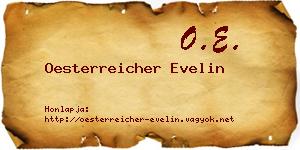 Oesterreicher Evelin névjegykártya